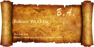 Babos Atilla névjegykártya
